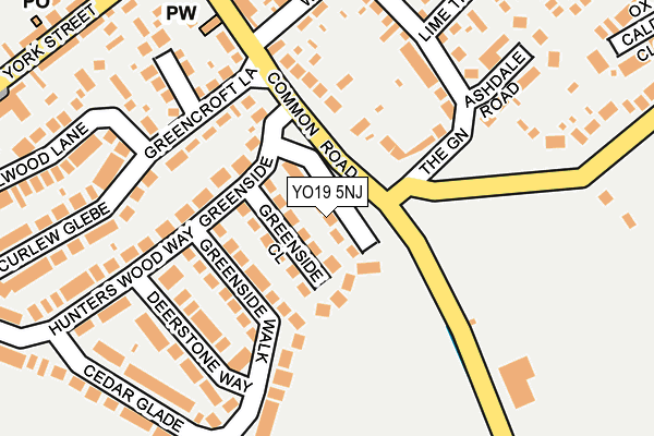 YO19 5NJ map - OS OpenMap – Local (Ordnance Survey)