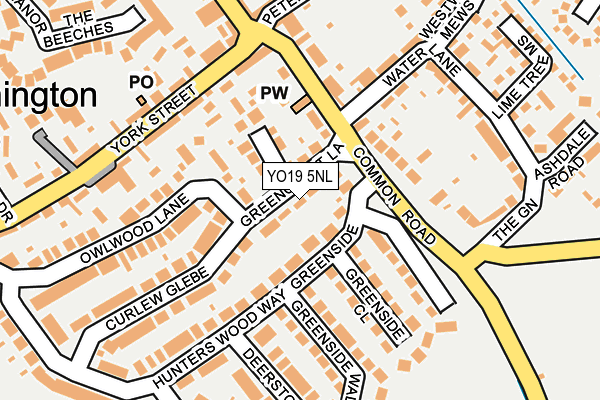 YO19 5NL map - OS OpenMap – Local (Ordnance Survey)