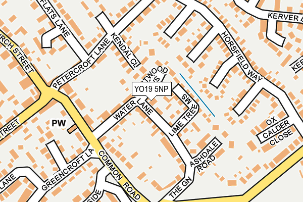 YO19 5NP map - OS OpenMap – Local (Ordnance Survey)