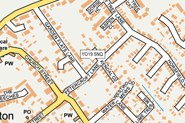 YO19 5NQ map - OS OpenMap – Local (Ordnance Survey)