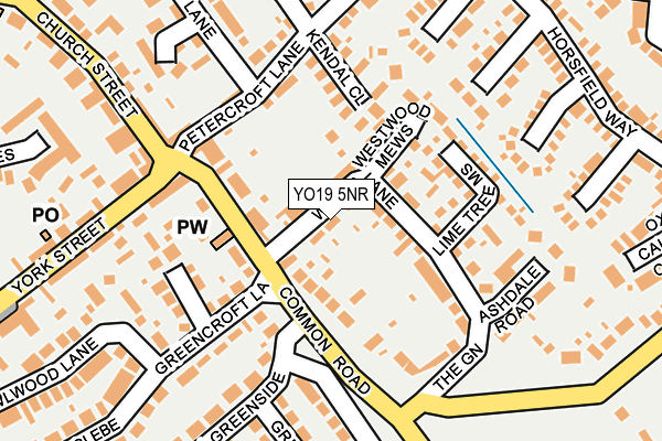 YO19 5NR map - OS OpenMap – Local (Ordnance Survey)