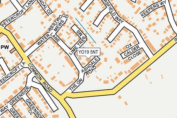 YO19 5NT map - OS OpenMap – Local (Ordnance Survey)
