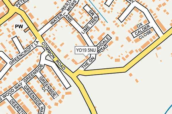 YO19 5NU map - OS OpenMap – Local (Ordnance Survey)