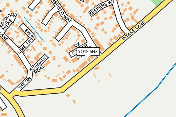 YO19 5NX map - OS OpenMap – Local (Ordnance Survey)