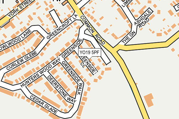 YO19 5PF map - OS OpenMap – Local (Ordnance Survey)