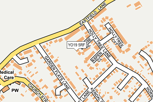 YO19 5RF map - OS OpenMap – Local (Ordnance Survey)