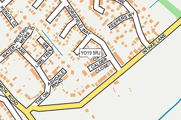 YO19 5RJ map - OS OpenMap – Local (Ordnance Survey)