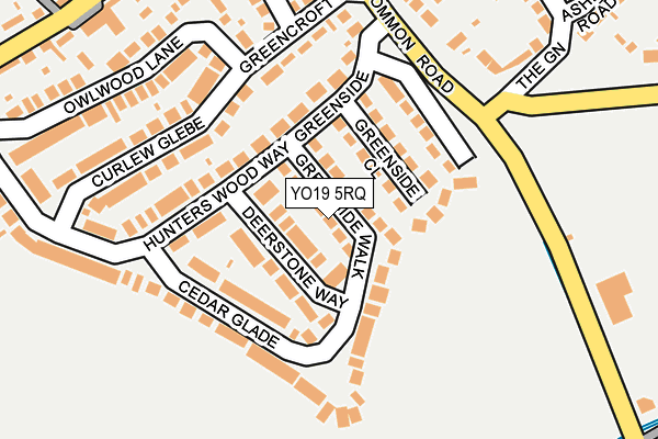 YO19 5RQ map - OS OpenMap – Local (Ordnance Survey)