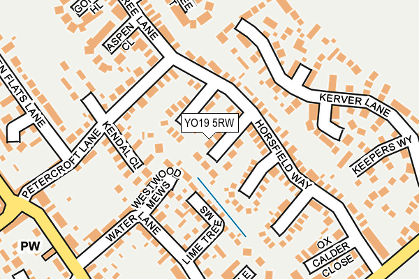 YO19 5RW map - OS OpenMap – Local (Ordnance Survey)