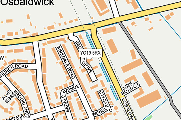 YO19 5RX map - OS OpenMap – Local (Ordnance Survey)