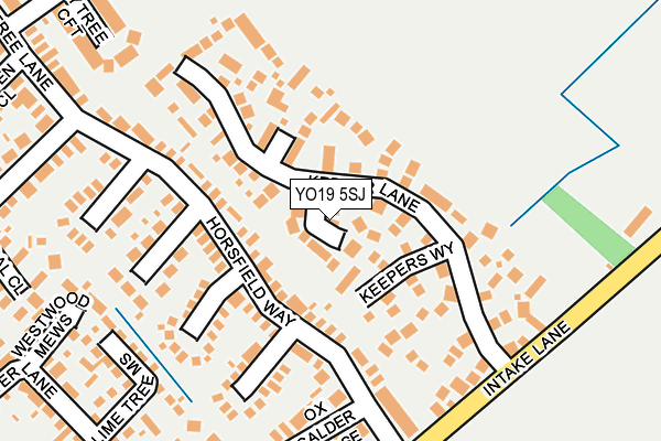 YO19 5SJ map - OS OpenMap – Local (Ordnance Survey)