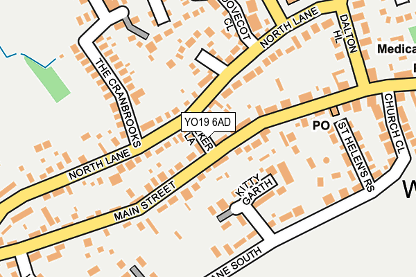 YO19 6AD map - OS OpenMap – Local (Ordnance Survey)