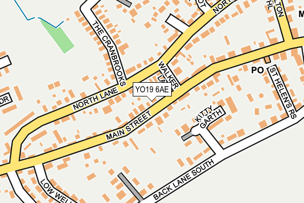 YO19 6AE map - OS OpenMap – Local (Ordnance Survey)