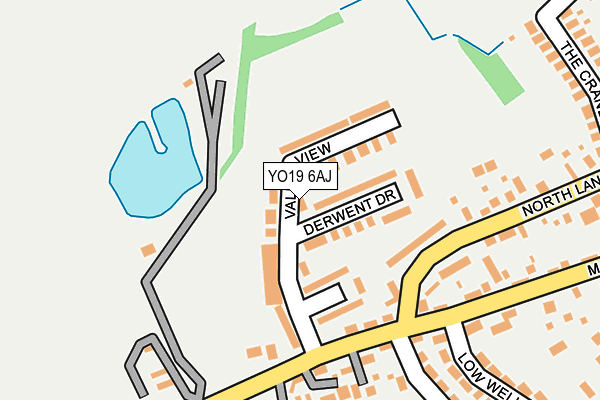 YO19 6AJ map - OS OpenMap – Local (Ordnance Survey)