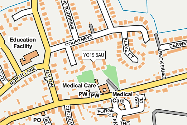 YO19 6AU map - OS OpenMap – Local (Ordnance Survey)