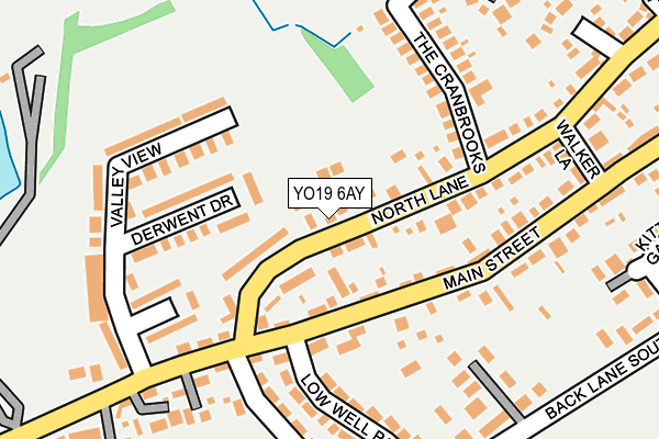 YO19 6AY map - OS OpenMap – Local (Ordnance Survey)