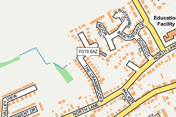 YO19 6AZ map - OS OpenMap – Local (Ordnance Survey)