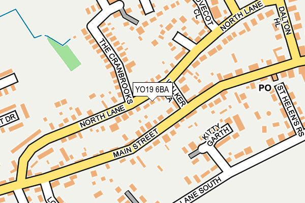 YO19 6BA map - OS OpenMap – Local (Ordnance Survey)