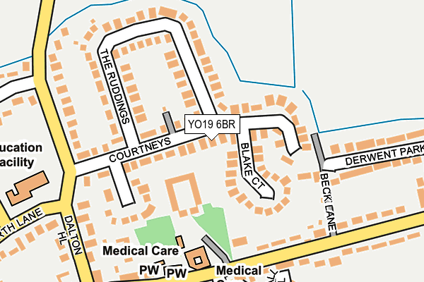 YO19 6BR map - OS OpenMap – Local (Ordnance Survey)