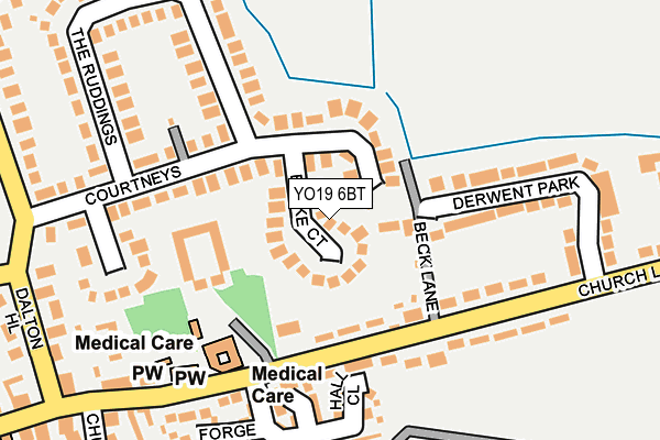 YO19 6BT map - OS OpenMap – Local (Ordnance Survey)