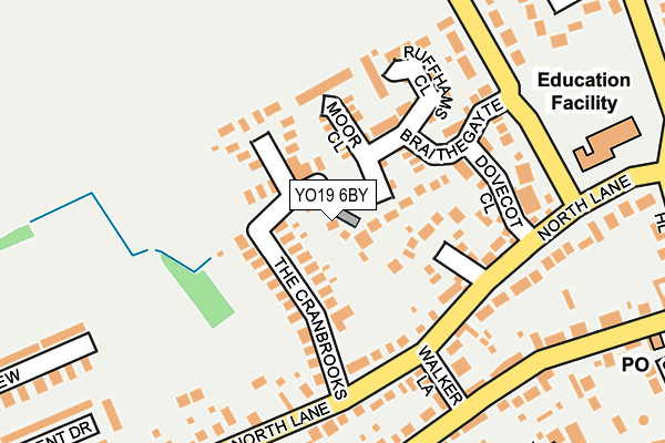 YO19 6BY map - OS OpenMap – Local (Ordnance Survey)