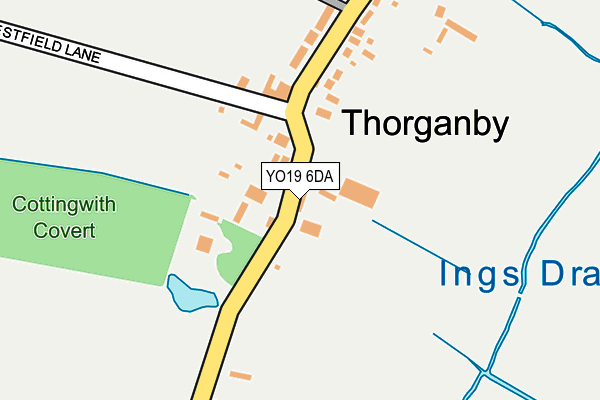 YO19 6DA map - OS OpenMap – Local (Ordnance Survey)