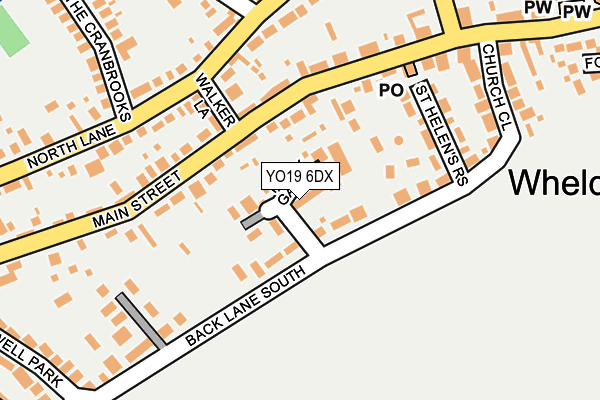 YO19 6DX map - OS OpenMap – Local (Ordnance Survey)