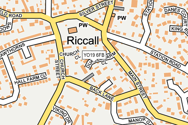 YO19 6FB map - OS OpenMap – Local (Ordnance Survey)