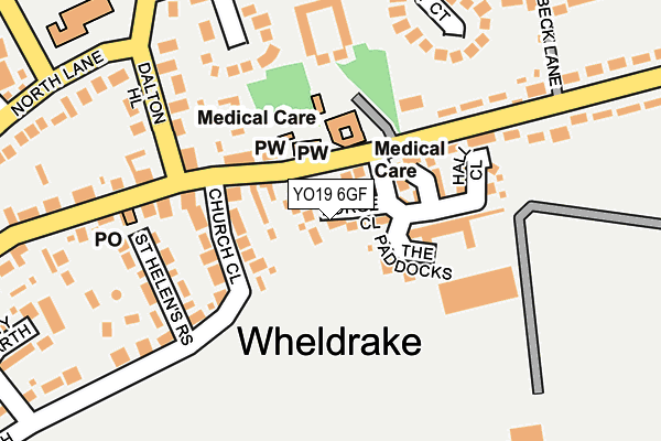 YO19 6GF map - OS OpenMap – Local (Ordnance Survey)