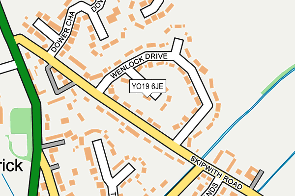 YO19 6JE map - OS OpenMap – Local (Ordnance Survey)