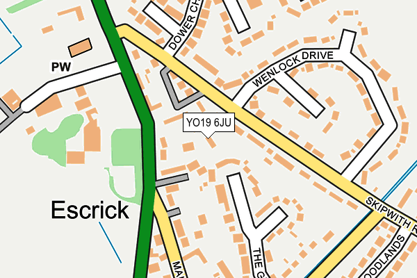 YO19 6JU map - OS OpenMap – Local (Ordnance Survey)