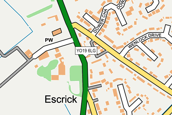 YO19 6LG map - OS OpenMap – Local (Ordnance Survey)