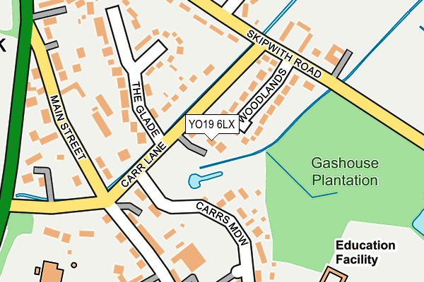 YO19 6LX map - OS OpenMap – Local (Ordnance Survey)