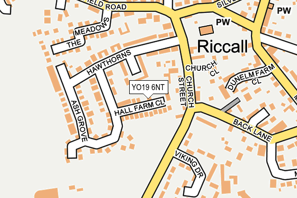 YO19 6NT map - OS OpenMap – Local (Ordnance Survey)