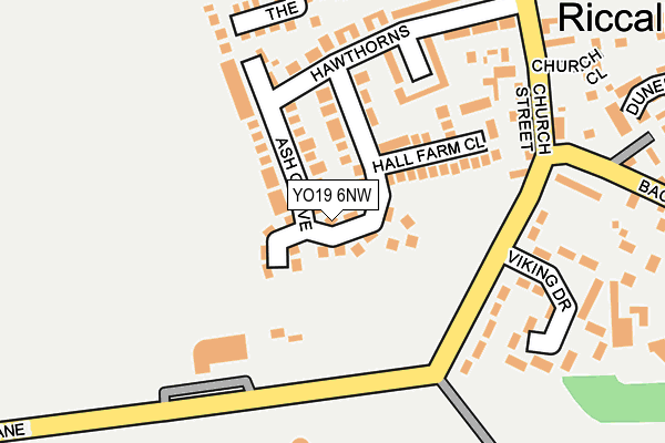 YO19 6NW map - OS OpenMap – Local (Ordnance Survey)