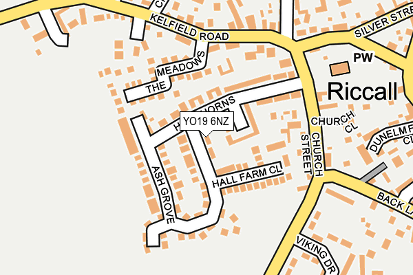 YO19 6NZ map - OS OpenMap – Local (Ordnance Survey)