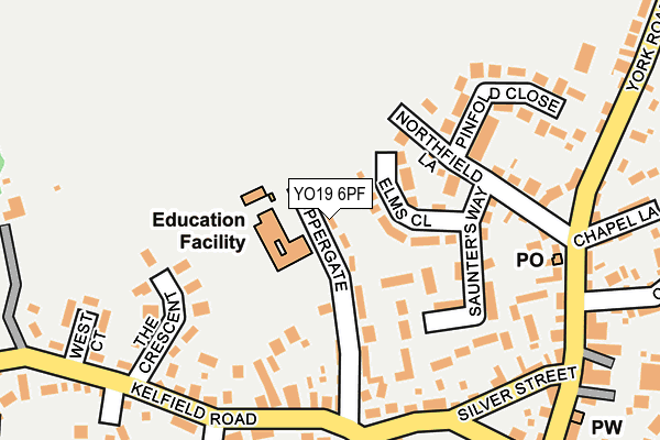 YO19 6PF map - OS OpenMap – Local (Ordnance Survey)
