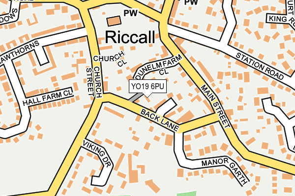 YO19 6PU map - OS OpenMap – Local (Ordnance Survey)