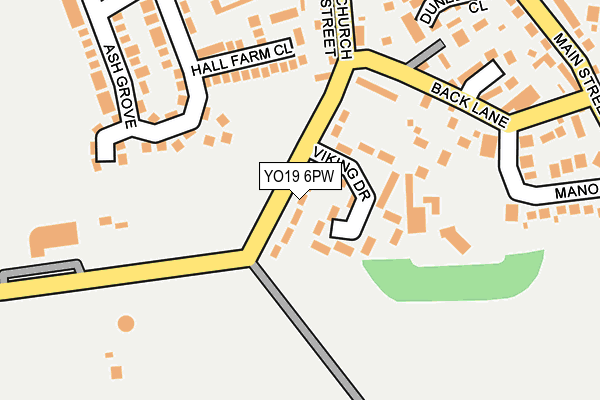YO19 6PW map - OS OpenMap – Local (Ordnance Survey)