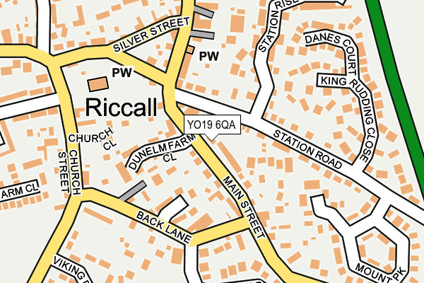 YO19 6QA map - OS OpenMap – Local (Ordnance Survey)