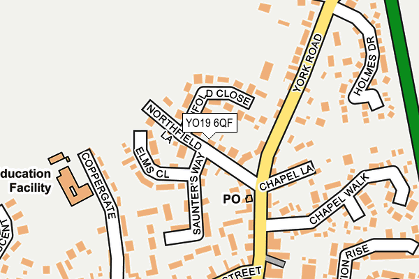 YO19 6QF map - OS OpenMap – Local (Ordnance Survey)