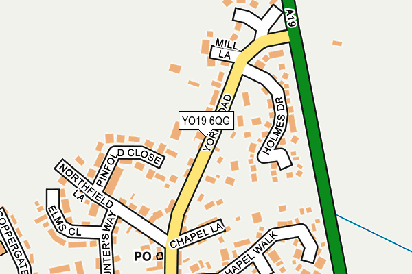 YO19 6QG map - OS OpenMap – Local (Ordnance Survey)