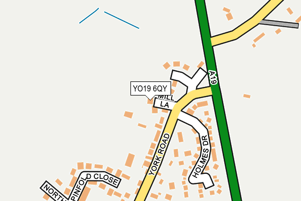 YO19 6QY map - OS OpenMap – Local (Ordnance Survey)