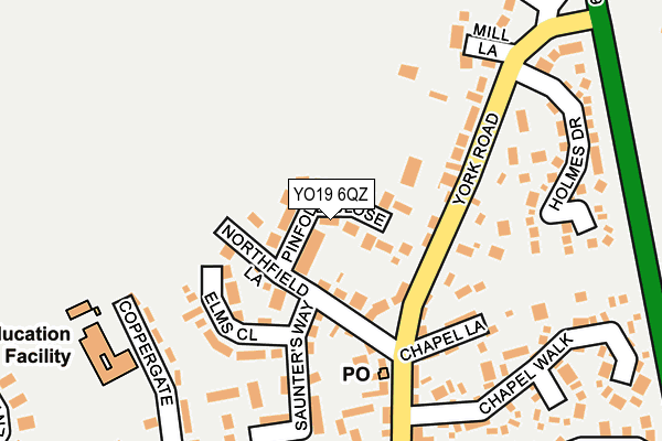 YO19 6QZ map - OS OpenMap – Local (Ordnance Survey)