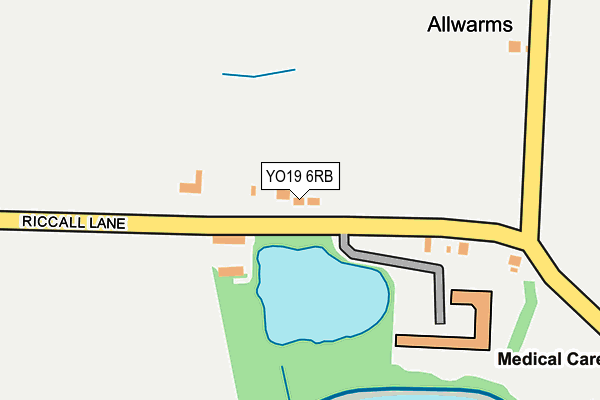 YO19 6RB map - OS OpenMap – Local (Ordnance Survey)