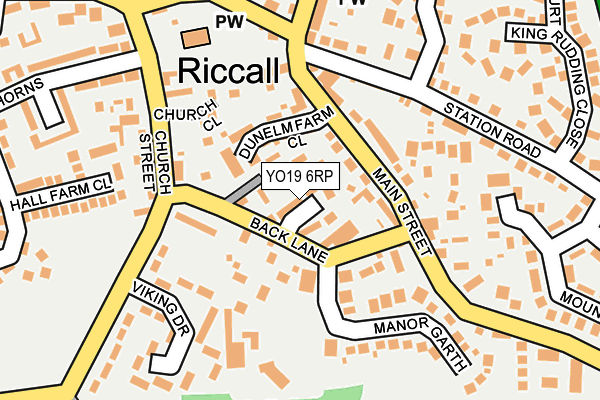 YO19 6RP map - OS OpenMap – Local (Ordnance Survey)