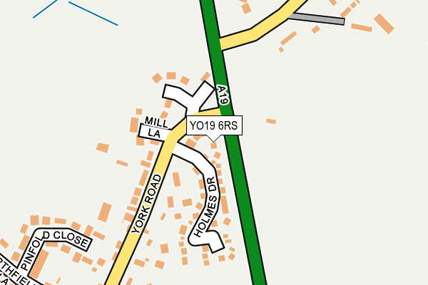 YO19 6RS map - OS OpenMap – Local (Ordnance Survey)