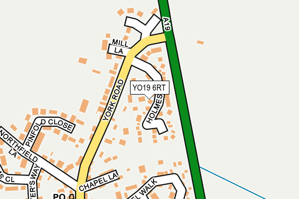 YO19 6RT map - OS OpenMap – Local (Ordnance Survey)