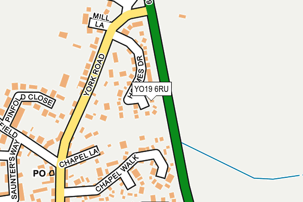 YO19 6RU map - OS OpenMap – Local (Ordnance Survey)