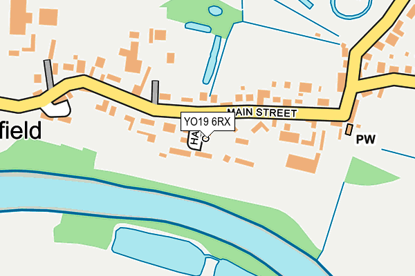 YO19 6RX map - OS OpenMap – Local (Ordnance Survey)